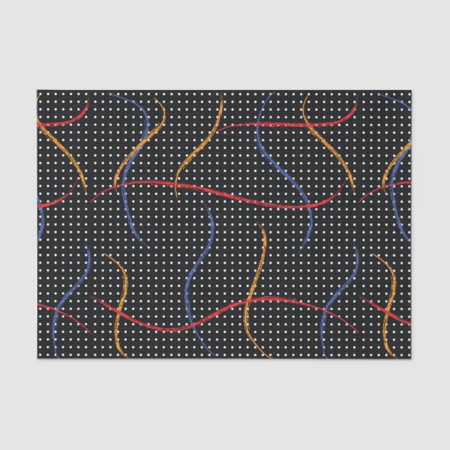 Retro Paint Spritzer und Punkte Seidenpapier (Vorderseite)