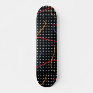 Retro Paint Spritzer und Punkte Skateboard