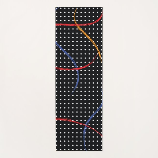 Retro Paint Spritzer und Punkte Yogamatte (Vorderseite)