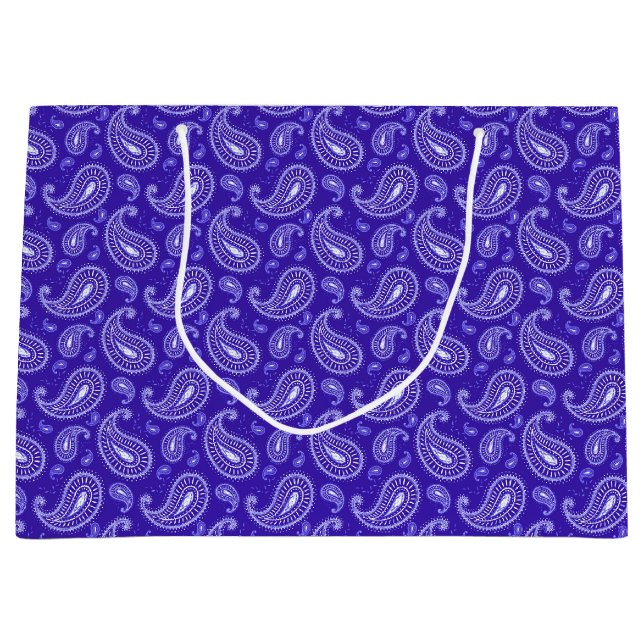 Retro Paisley Bandanna/Bandana Große Geschenktüte (Vorderseite)