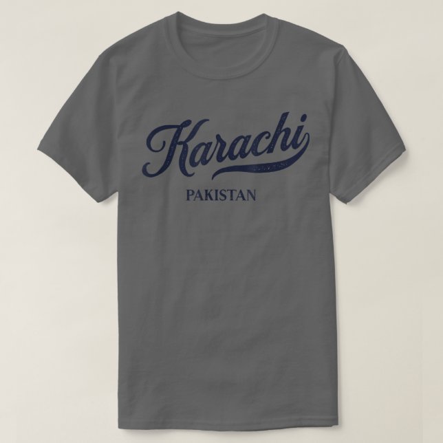 Retro Pakistan City Vintag Karachi T-Shirt (Design vorne)