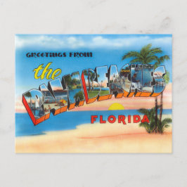 Retro Palm Beach, Florida Travel Postkarte