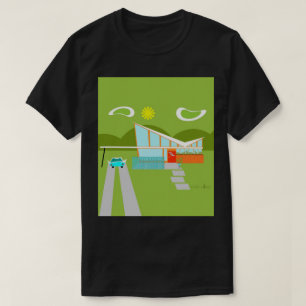 Retro Palm- Springhaus-T - Shirt