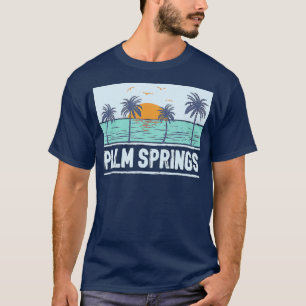 Retro Palm Springs California Tropischer Sonnenunt T-Shirt