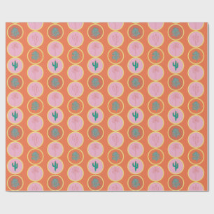 Retro Palm Springs Geometric Circles Gift Wrap Geschenkpapier