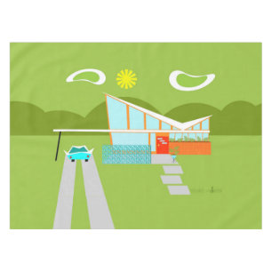 Retro Palm Springs-Haus-Tischdecke Tischdecke