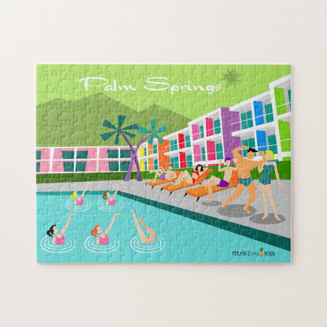 Retro Palm Springs Hotel Puzzle (Horizontal)
