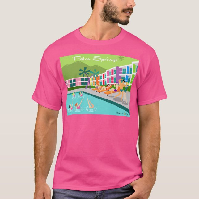 Retro Palm Springs Hotel T - Shirt (Vorderseite)