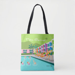 Retro Palm Springs Hotel Tasche