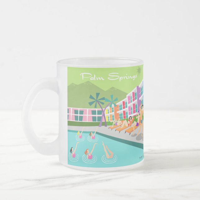 Retro Palm Springs Hotel Tasse (Links)