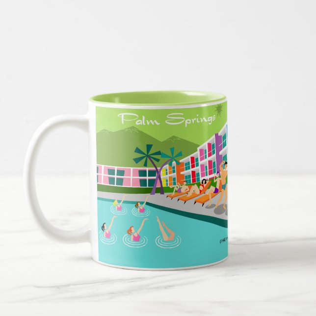 Retro Palm Springs Hotel Tasse (Links)