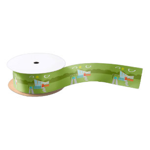 Retro Palm Springs House Satin Ribbon Satinband