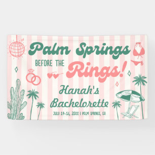 Retro Palm Springs Junggesellinnenabschied Willkom Banner