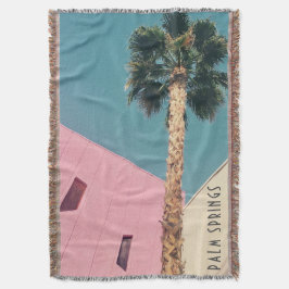 Retro Palm Springs Throw Blanke Decke