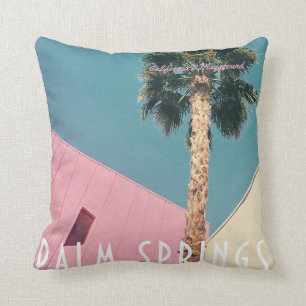 Retro Palm Springs Throw Kissen