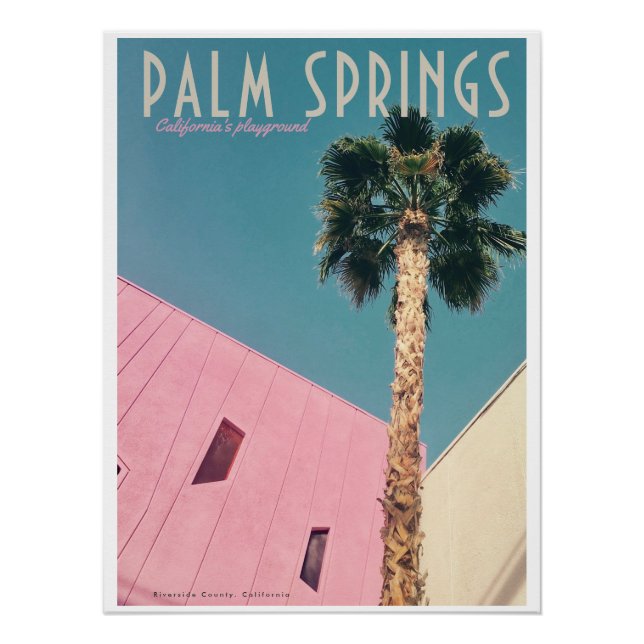 Retro Palm Springs Travel Poster (Vorderseite)