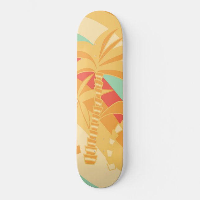 Retro Palm Summer Wave #1 #minimal #decor #art Skateboard (Vorderseite)