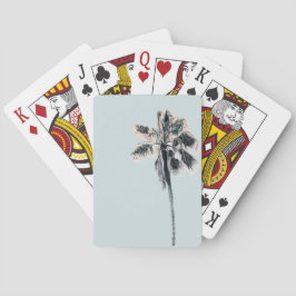 Retro Palm Tree Tropical Pink Mint Spielkarten