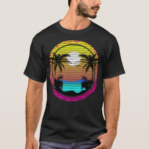 Retro Palm Tree und Weihnachten Schlüssel West  T-Shirt