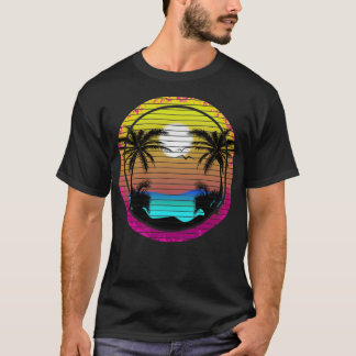 Retro Palm Tree und Weihnachten Schlüssel West T-Shirt