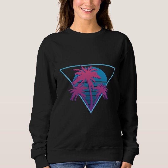 Retro Palm Trees Logo Sweatshirt (Vorderseite)