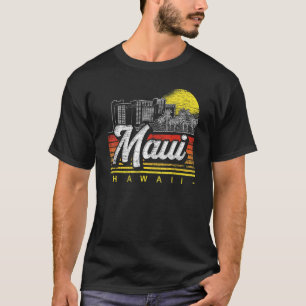 Retro Palm Trees Tropical Hawaiian Summer Sunset T-Shirt