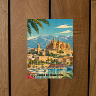Retro Palma de Mallorca Balearen Vintage Reise Postkarte
