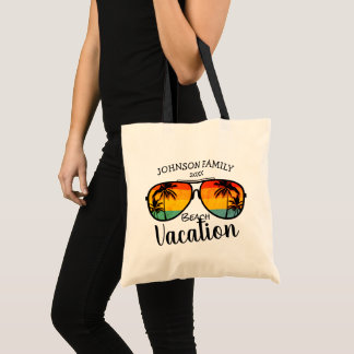 Retro-Palmbaum-Sonnenbrille-Familienurlaub Tragetasche