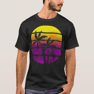 Retro-Palme Vintage-Surf-Tropen-Geschenkdesign T-Shirt