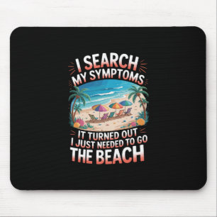 Retro-Palmen Bäume Retro-Ozean Wird zum Strand geh Mousepad