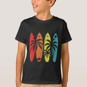 Retro Palmenbaum Tropischer Hawaiianischer Strand T-Shirt