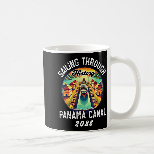 Retro Panama C Panama Waterway Sailing Cruising 20 Kaffeetasse (Rechts)