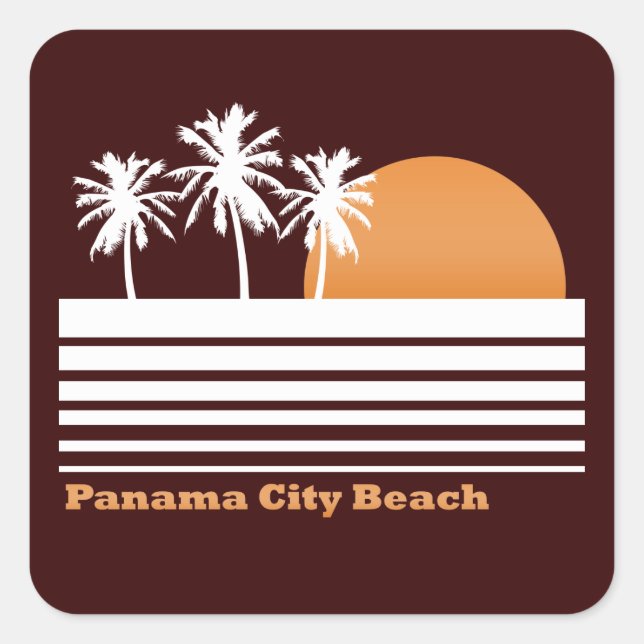 Retro Panama City Beach Sticker (Vorderseite)