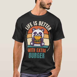 Retro-Panda Retro-Leben ist besser mit Extra-Burge T-Shirt