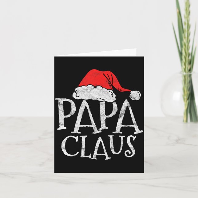 Retro Papa Claus Gift Funny Christmas Santa Costum Karte (Vorderseite)