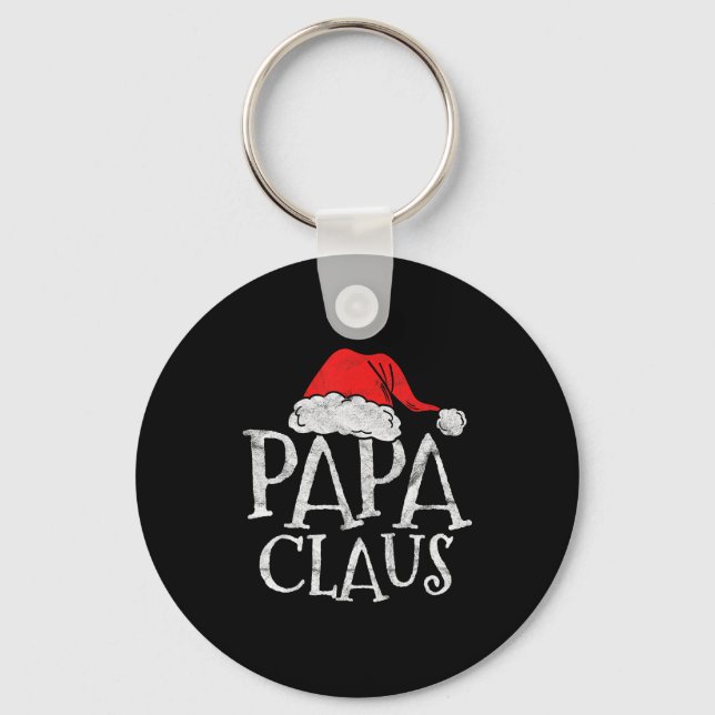 Retro Papa Claus Gift Funny Christmas Santa Costum Schlüsselanhänger (Vorderseite)