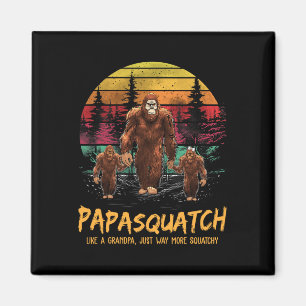 Retro Papa Squatch wie ein Großvater Funny Bigfoot Magnet