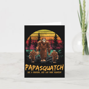 Retro Papa Squatch wie ein Opa Lustiger Bigfoot Sa Karte