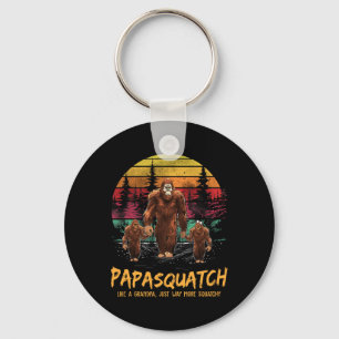 Retro Papa Squatch wie ein Opa lustiger Bigfoot Sa Schlüsselanhänger