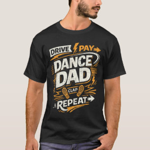 Retro Papa Tanz Stolzer Tänzer Lustiger Vatertag T-Shirt