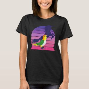Retro Papagei I Einhorn I Schrei Weißer Bauch C T-Shirt