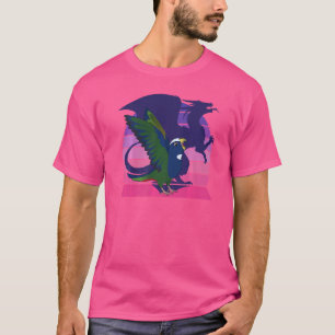 Retro Papagei I Flügeldrache I schreiende weiße Ka T-Shirt