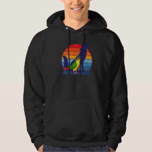 Retro Papagei I Heulender Wolf I Schreiend Gelbsei Hoodie