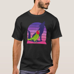 Retro Papagei I Heulender Wolf I Schreiende Rot ma T-Shirt