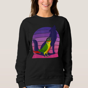 Retro-Papagei I Heulender Wolf I Schreiender Gelbs Sweatshirt