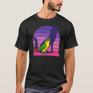 Retro-Papagei I Heulender Wolf I Schreiender Gelbs T-Shirt