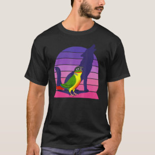 Retro Papagei I Heulender Wolf I Schreiender Gelbs T-Shirt