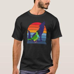 Retro Papagei I Heulender Wolf I Schreiender Nanda T-Shirt