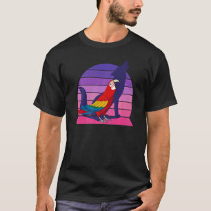 Retro Papagei I Heulender Wolf I Schreiender Schar T-Shirt