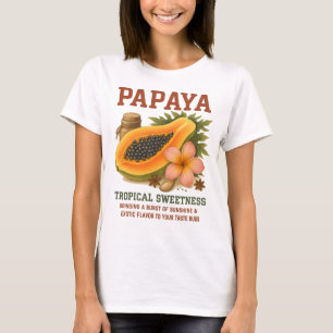 Retro-Papaya-Frucht – Tropische Süße im Retro-Stil T-Shirt